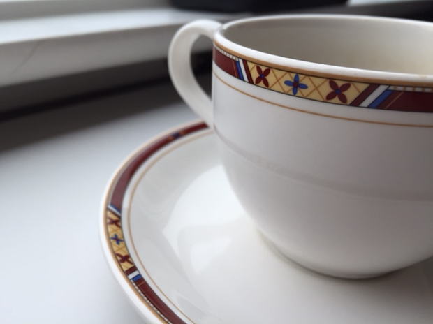 洋朝食の食後のコーヒー