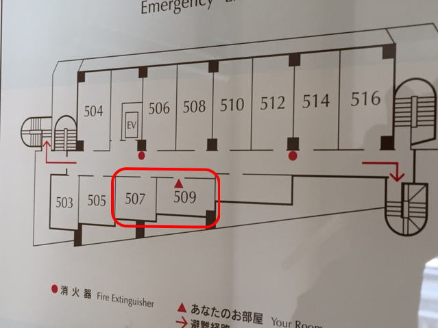 東横イン京浜急行川崎駅前の客室の配置