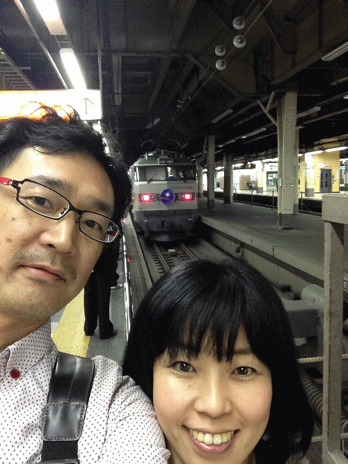 上野に到着した寝台特急カシオペア