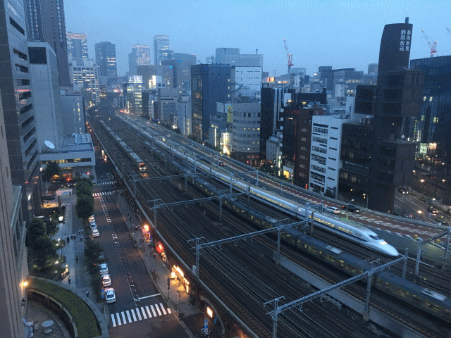 相鉄フレッサイン新橋日比谷口からのトレインビュー