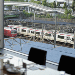 朝食のトレインビューシートからの眺め