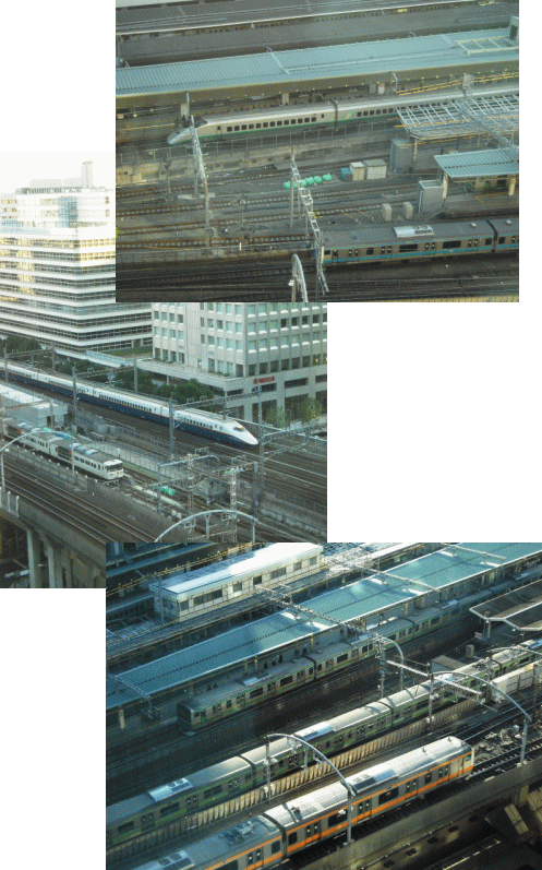 丸の内ホテルから撮影した鉄道風景