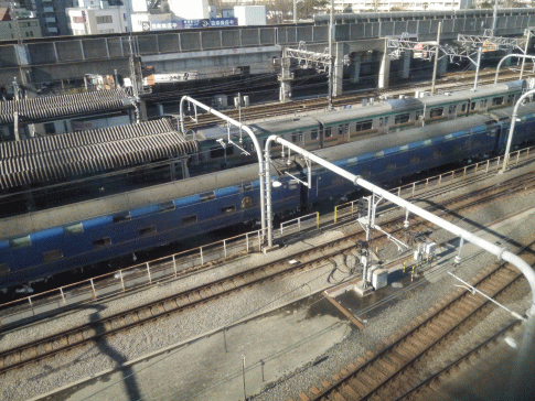 ホテルメッツ赤羽から、北斗星を撮影