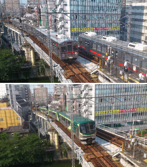 ロイヤルオーク五反田から見る東急線