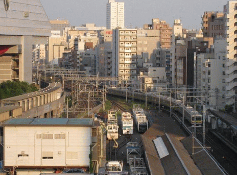 パールホテル両国から見た鉄道