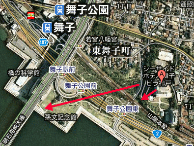 シーサイドホテル舞子ビラ神戸からの眺望の方向