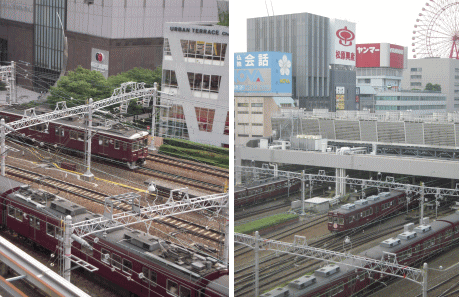 新阪急ホテルアネックスからの風景