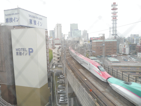 東横インと新幹線ビュー