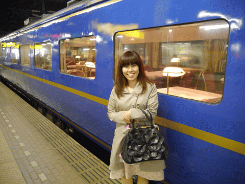 北斗星と記念撮影