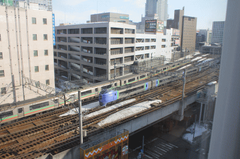 JRイン札幌からのトレインビュー写真