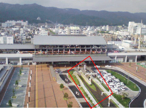 高知ホテル客室からのトレインビュー