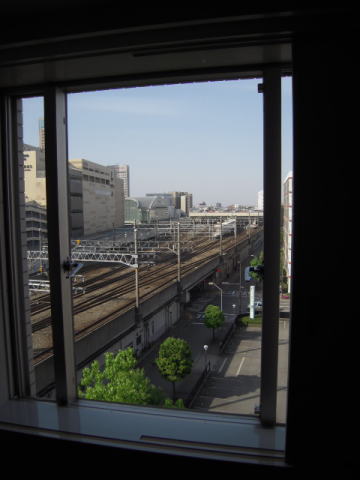 金沢マンテンホテルの窓の様子