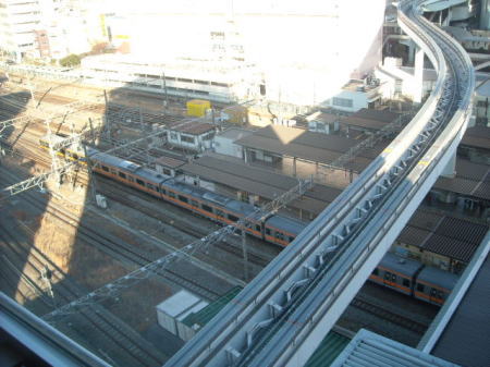 ホテルメッツ立川からのトレインビュー