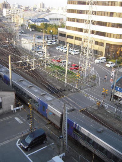 松山駅方面のビュー