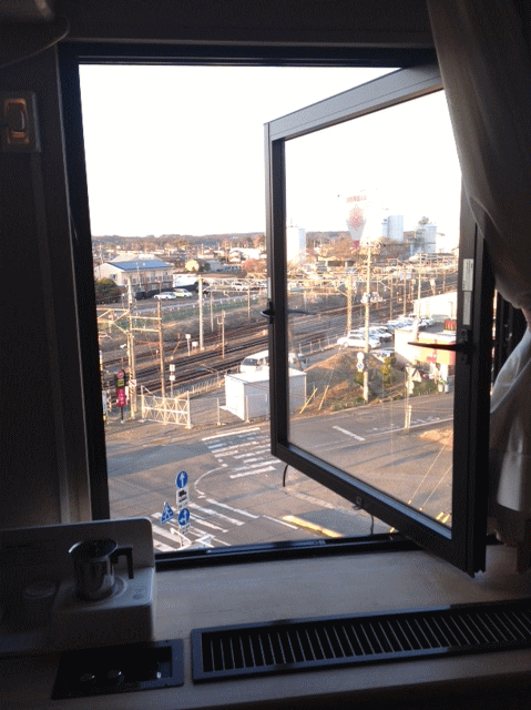 ビジネスホテルふじぬまからのトレインビュー