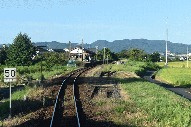 現在の因美線の高野駅