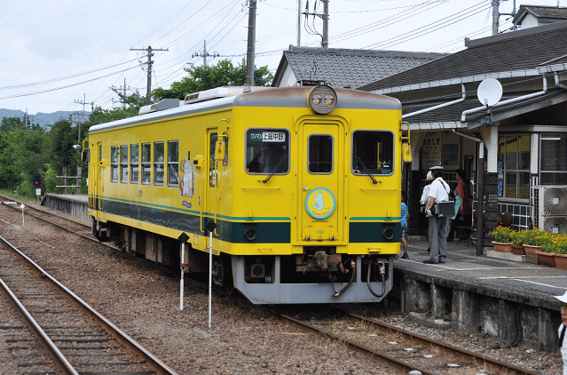 大多喜駅にてムーミン列車