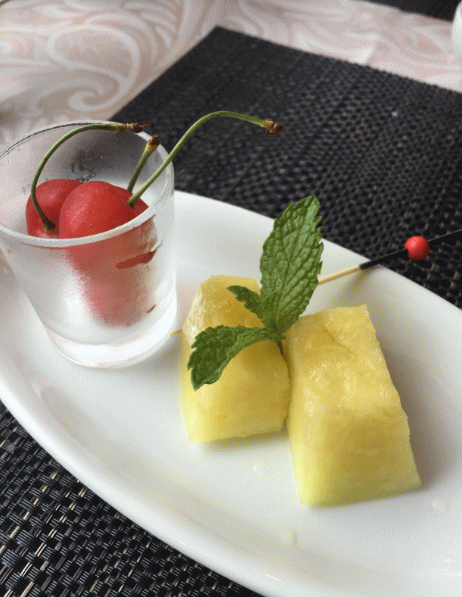 食堂車「ダイナープレヤデス」のランチ・一日目のデザート