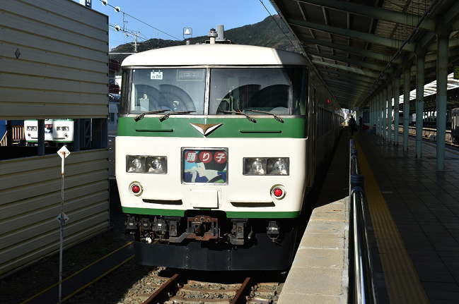 伊豆急下田に到着した185系の踊り子