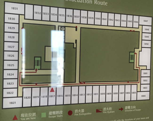 名古屋JRゲートタワーホテルの客室配置図