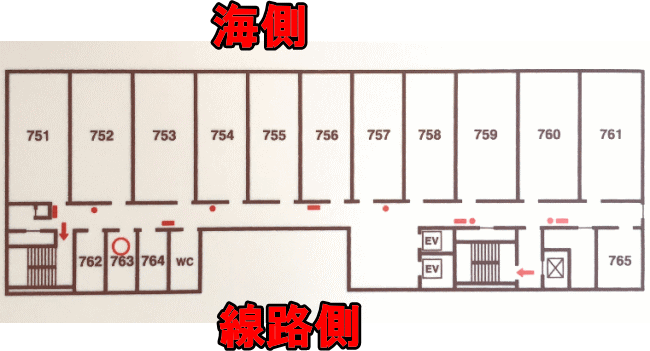 南部屋・海扇閣の客室配置図