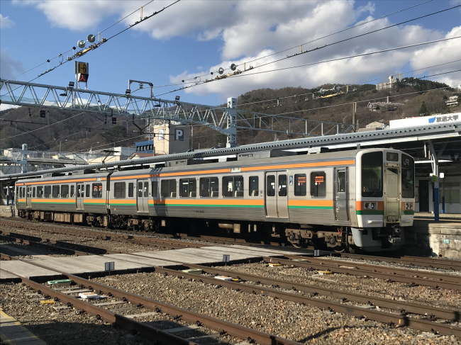 上諏訪駅の213系電車