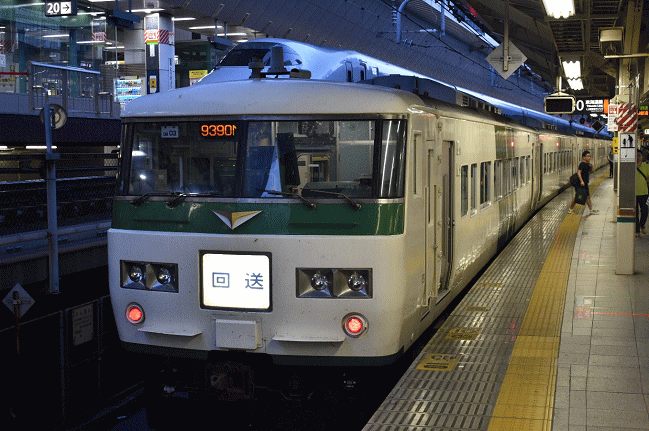 東京駅に到着したムーンライトながら