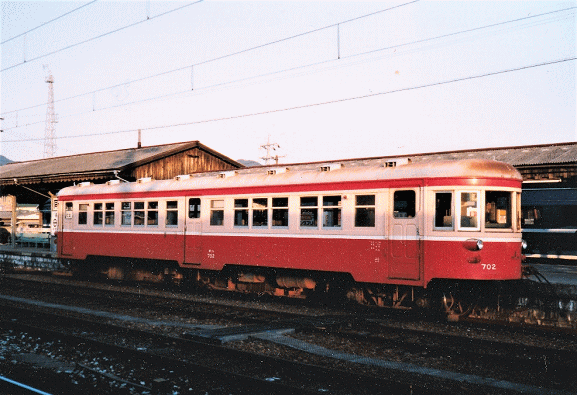 廃止前の片上鉄道のキハ702