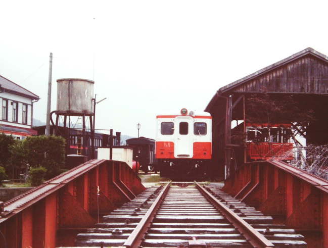加悦駅のターンテーブルや給水塔