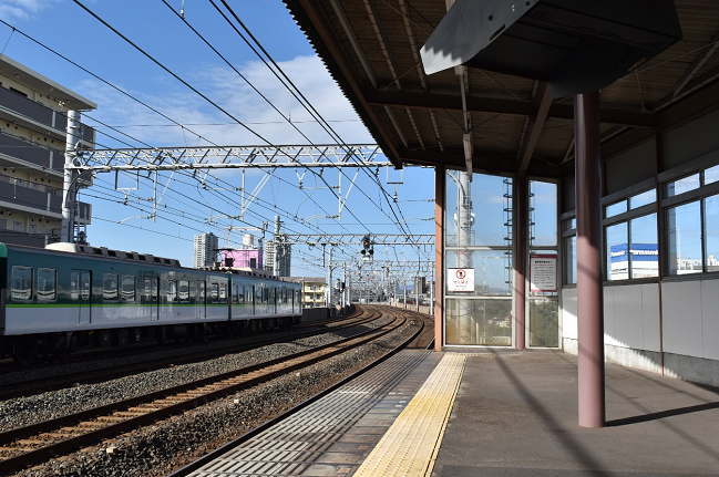 西三荘駅の撮影状況