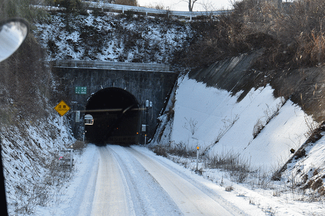 小金沢～本吉間のBRTのトンネル