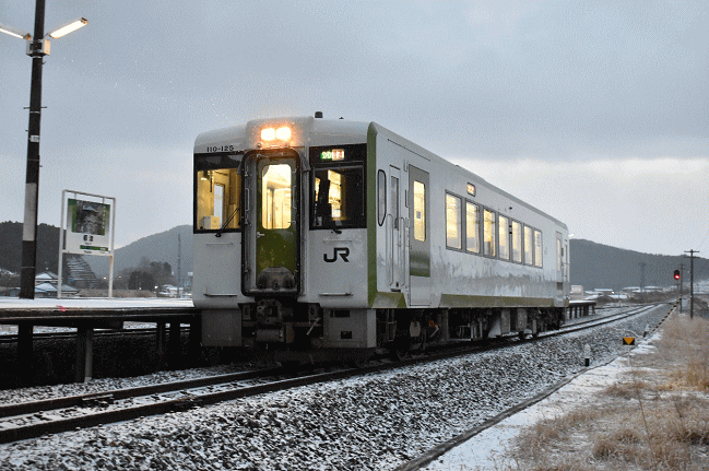 柳津駅のキハ110系