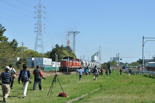 衣浦臨海鉄道の碧南市駅でのDD51撮影会の撮り鉄