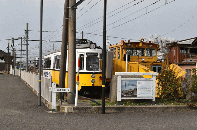 北府駅のレトラムの展示