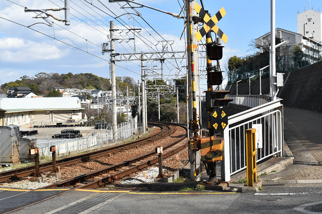 房王寺踏切の撮影地
