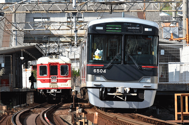 長田駅の定番アングルでの撮影