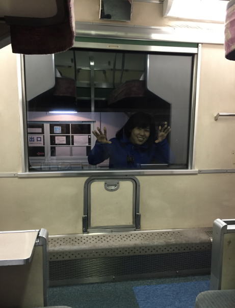 ブルートレインあけぼのの開放型B寝台（小坂鉄道）