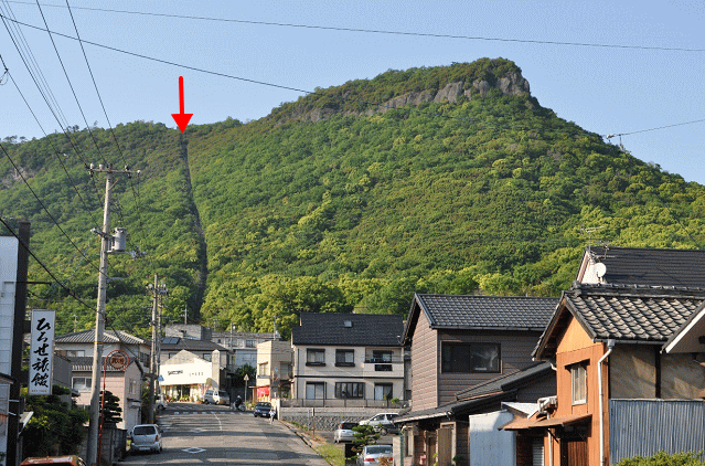 屋島ケーブルカーの廃線跡