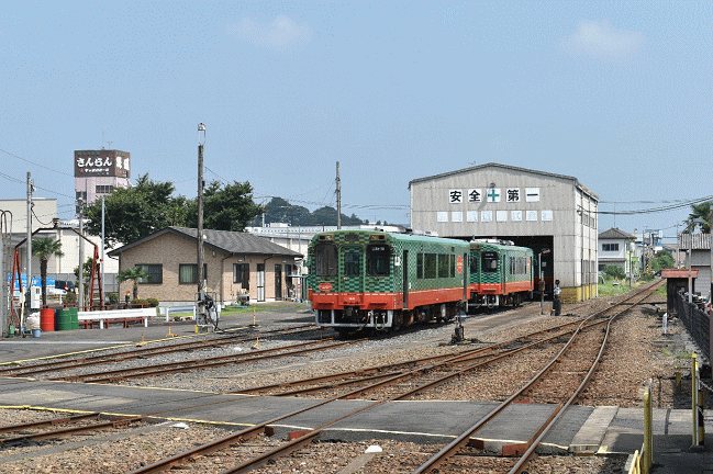 真岡鉄道真岡駅の車両基地
