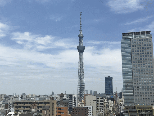 ロッテシティホテル錦糸町から見た東京スカイツリー