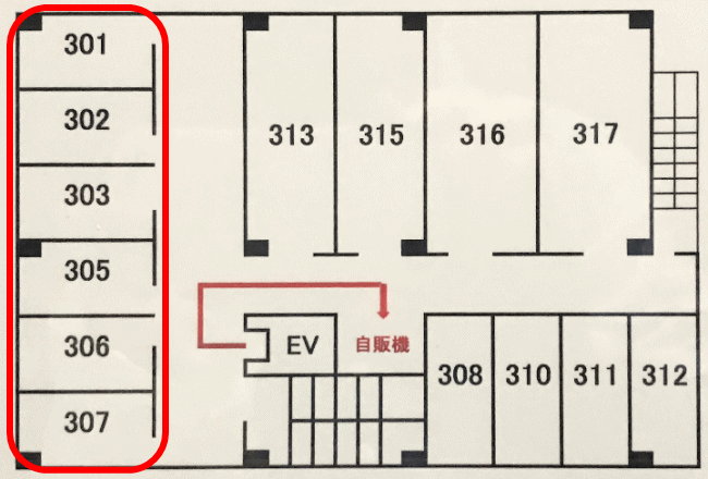 枕崎ステーションホテルの客室配置図