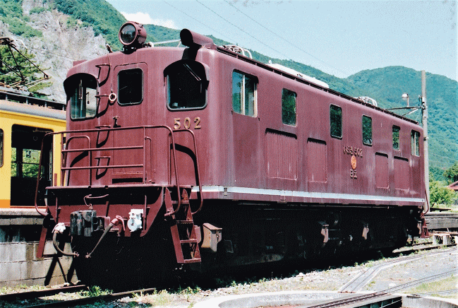 ED502号電気機関車の展示