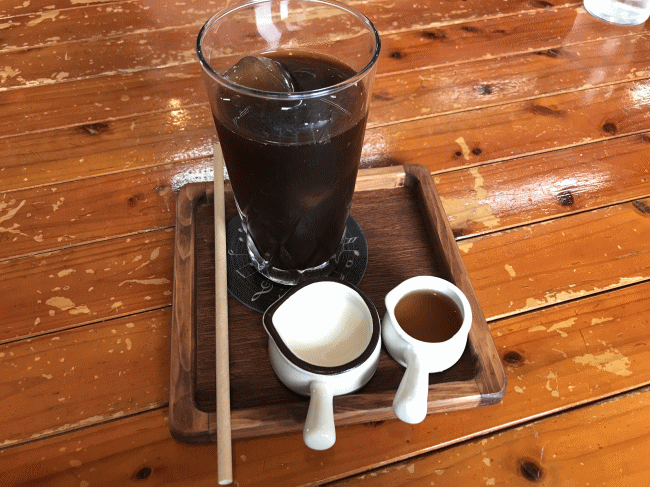 湧沢津水源の湧水コーヒー