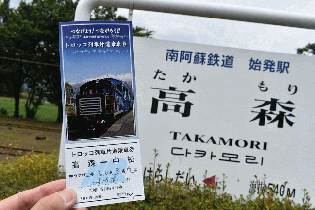 トロッコ列車の乗車券