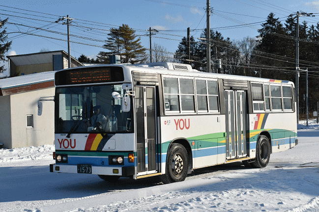 南清水沢駅前から乗車した新さっぽろ行の路線バス