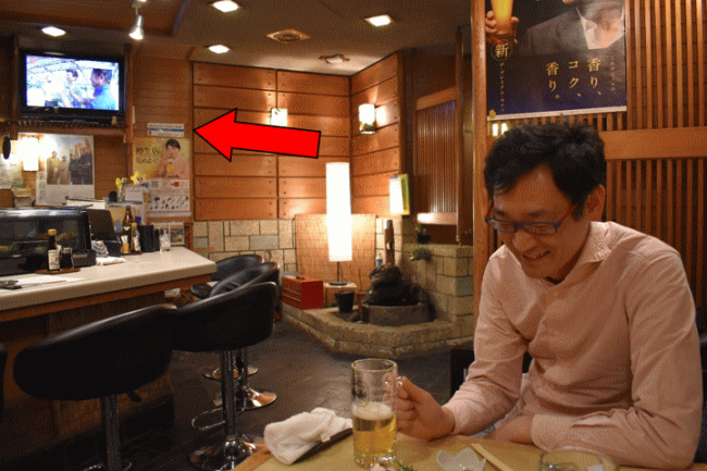 志むら寿司さん店内の津波表示