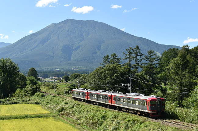 黒姫山を望む撮影地