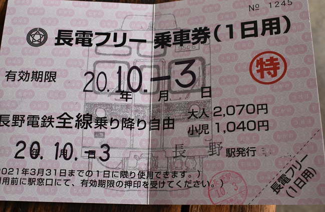 長電フリー乗車券