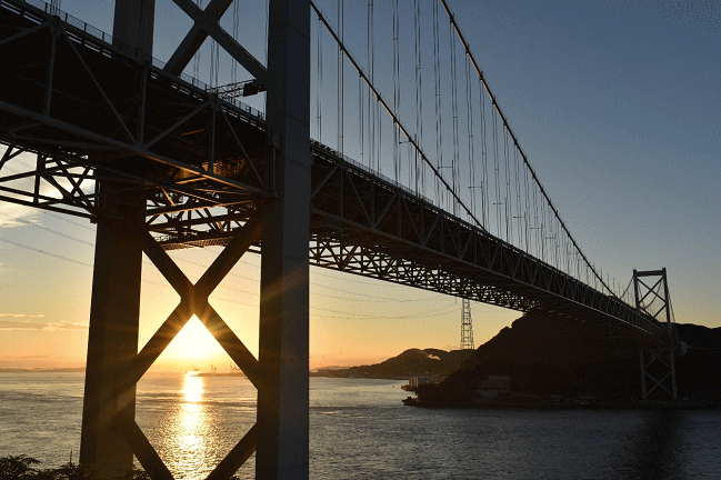 夜行高速バスは壇之浦パーキングエリアで休憩