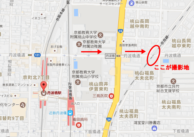 第二御陵踏切、奈良線の撮影地